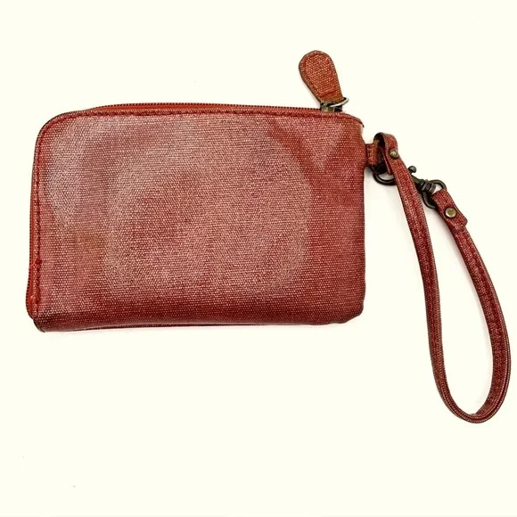 Mariposa Birdie wristlet / clutch / wallet / coin purse, brownish red - Picture 2 of 9